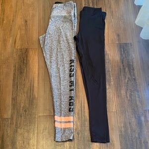 Bundle Pink Victoria's Secret Gray and Black Leggings